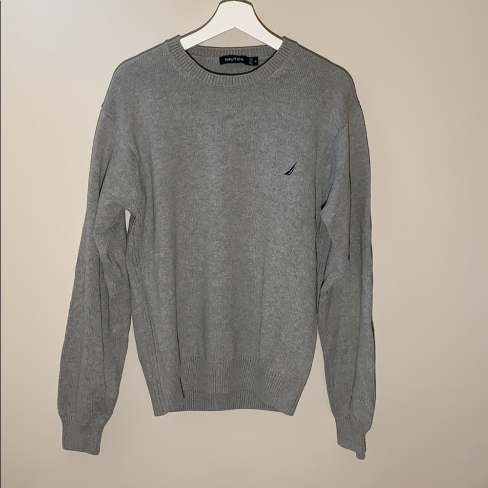 Nautica Grey 100% Cotton Sweater